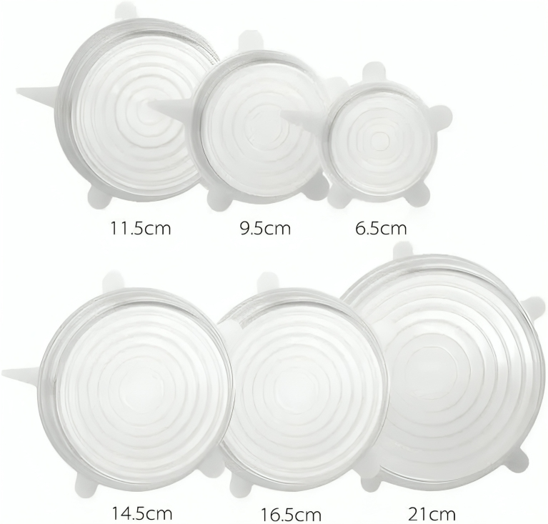 Stretchy Food Saviour Lids - 6 pack