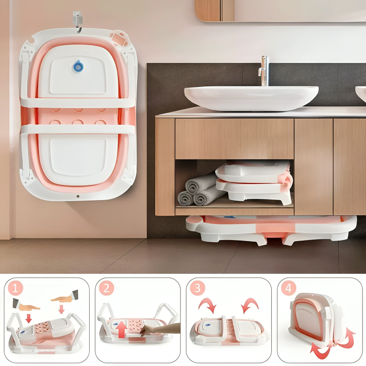 Foldable Safety Baby Bath With A FREE Pillow